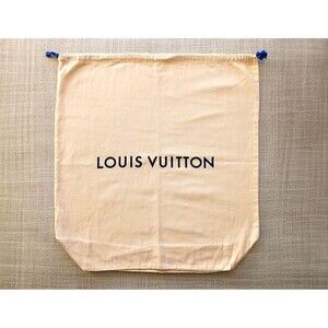 LOUIS VUITTON Authentic Drawstring dust bag XL | Beige 24.5” x 26”